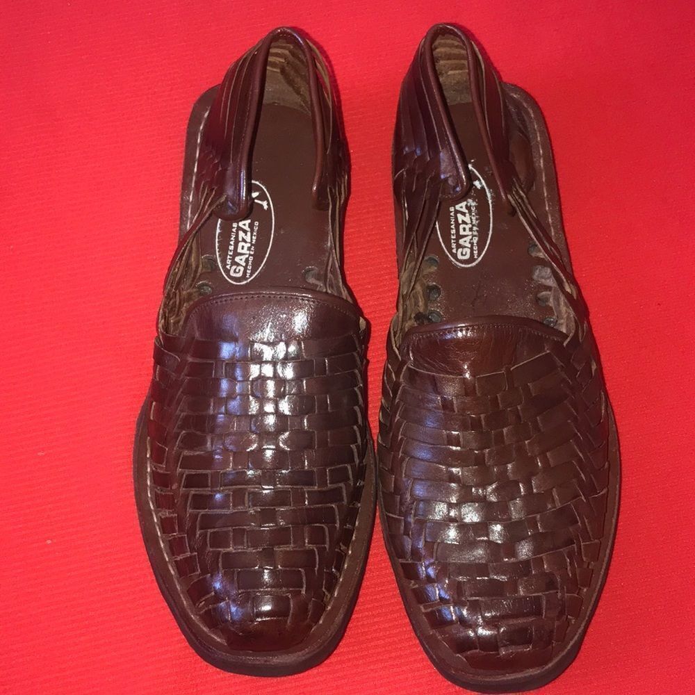 Garza Huaraches  Sandalias Handmade 💯 Piel Men Shoes Size México 9 US 10.5